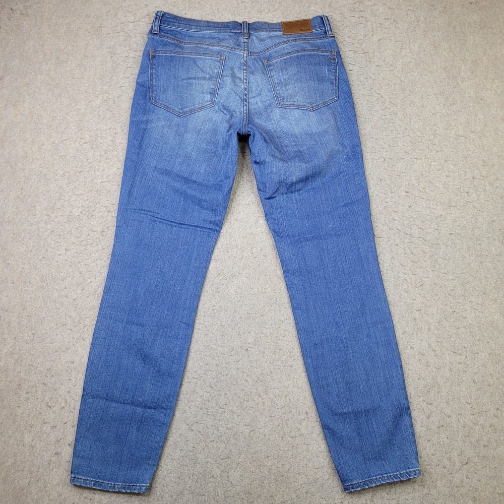 Madewell 9" High Riser Skinny Jeans Womens 31 Blue Light Wash Distressed Stretch - Picture 6 of 13